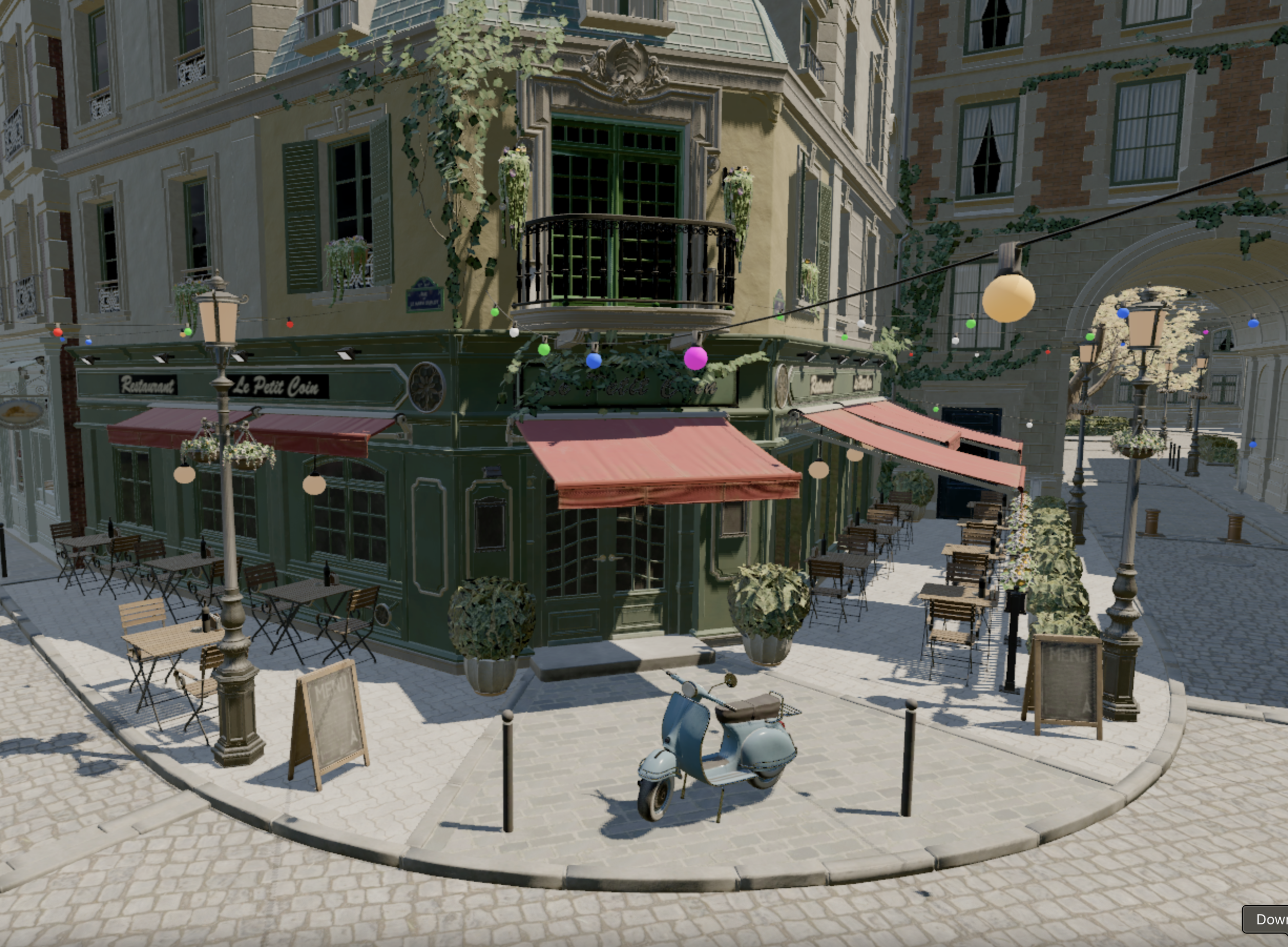 Astral Engine, Lumberyard Bistro Sample Screenshot